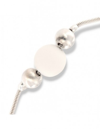 Bracciale Argento Rodiato Perle Bianche Grige [be19efac]
