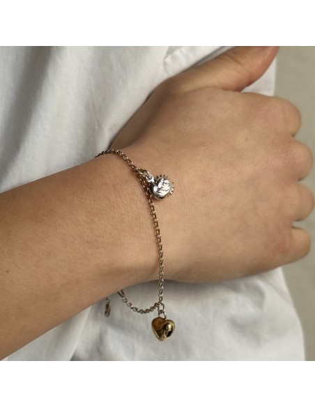 Bracciale Argento Ciondolo Cuore, Sole, Luna [8ea8f6a9]