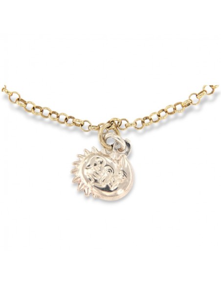 Bracciale Argento Ciondolo Cuore, Sole, Luna [39b537ad]