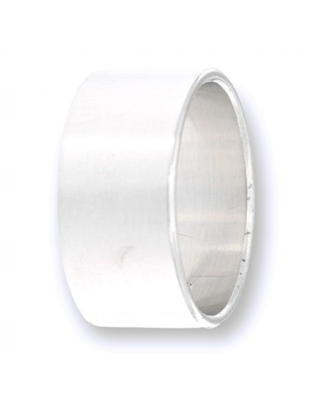 Anello Argento Rodiato Fascia Larga Liscia 10MM [a8b486d3]