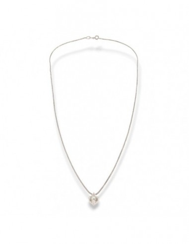 Collana Oro Bianco Punto Luce Diamante 0,20 [d0f87832]