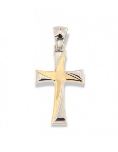 Ciondolo Oro Giallo E Oro Bianco Croce [712beea0]