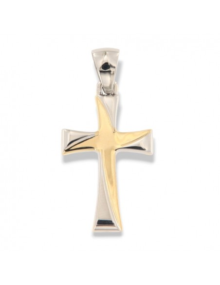 Ciondolo Oro Giallo E Oro Bianco Croce [742297a4]