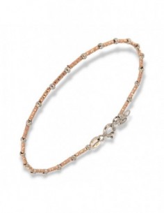 Bracciale Argento Sfere Sfaccettate Rosa e Grige [a3faa3c2]