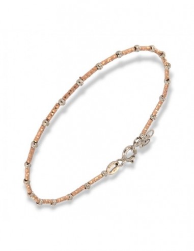 Bracciale Argento Sfere Sfaccettate Rosa e Grige [a3faa3c2]