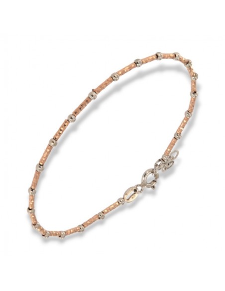 Bracciale Argento Sfere Sfaccettate Rosa e Grige [a3faa3c2]
