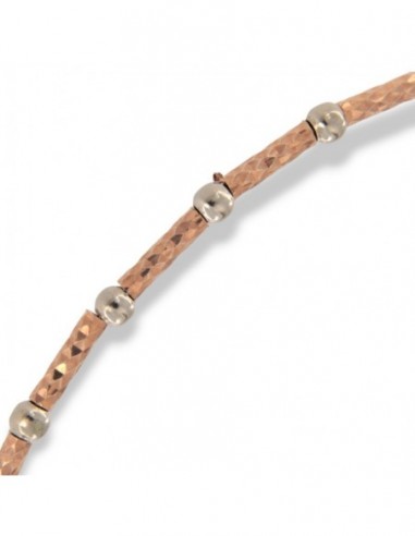 Bracciale Argento Sfere Sfaccettate Rosa e Grige [b0405eaf]