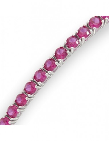 Bracciale Argento Rodiato Tennis Zirconi Viola 3MM [a85abc51]
