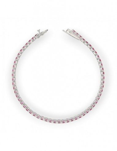 Bracciale Argento Rodiato Tennis Zirconi Viola 3MM [1f477d55]