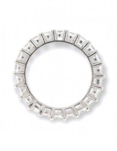 Anello Argento Rodiato Eternity Zirconi Bianchi 3M [dd0bbbf8]