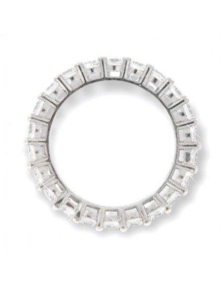 Anello Argento Rodiato Eternity Zirconi Bianchi 3M [dd0bbbf8]