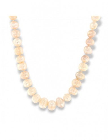 Collana Perle Acqua Dolce Irregolari Chiusura Oro Giallo [44a6950f]