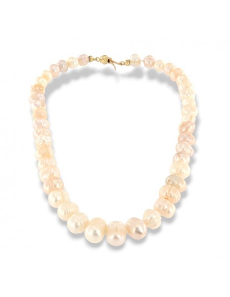 Collana Perle Acqua Dolce Irregolari Chiusura Oro Giallo [6427f5fd]