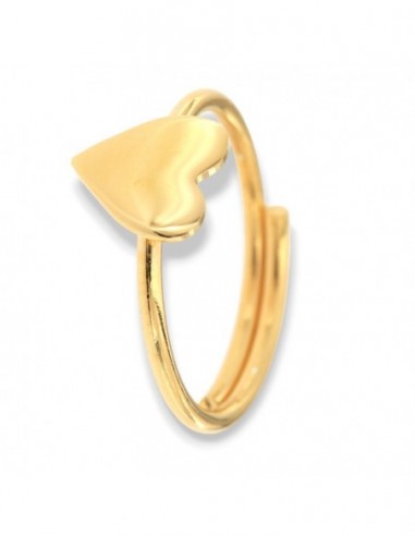 Anello Argento Dorato Cuore Regolabile [7711f357]