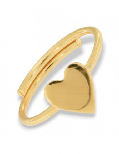Anello Argento Dorato Cuore Regolabile [4948fd39]