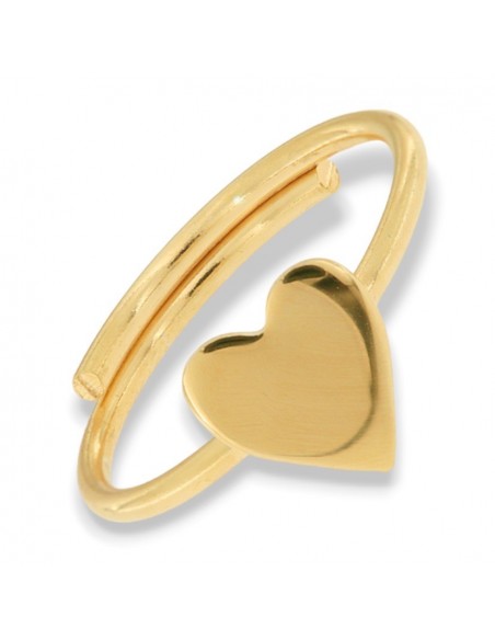 Anello Argento Dorato Cuore Regolabile [4948fd39]