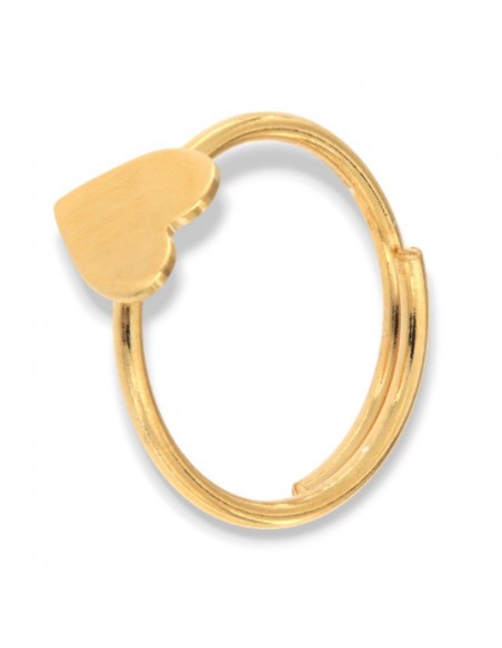 Anello Argento Dorato Cuore Regolabile [4c18ba27]