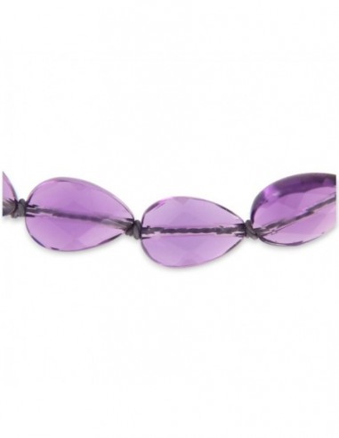 Collana Pietre Idrotermale Viola Chiusura Argento Rodiato [b00dd88c]