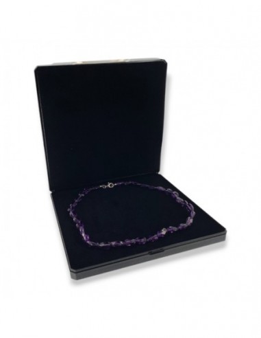 Collana Pietre Idrotermale Viola Chiusura Argento Rodiato [db661d9b]