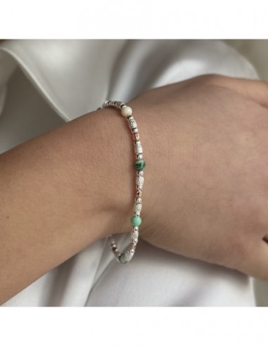 Bracciale Argento Rodiato Rondelle E Sfere Colorate [13767c50]