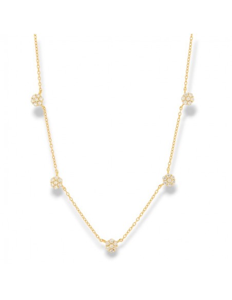 Collana Argento Dorato Magic Zirconi Bianchi [d35889af]