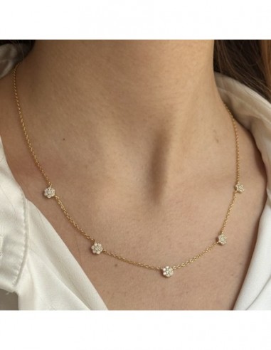Collana Argento Dorato Magic Zirconi Bianchi [7cc4d6c2]