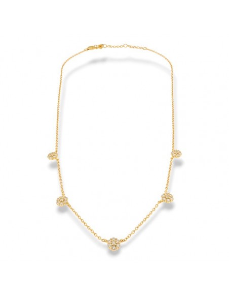 Collana Argento Dorato Magic Zirconi Bianchi [ce8950d8]