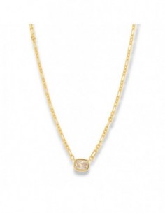 Collana Argento Dorato Punto Luce Zircone Bianco [644548ab]