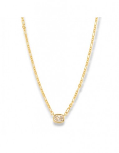 Collana Argento Dorato Punto Luce Zircone Bianco [644548ab]