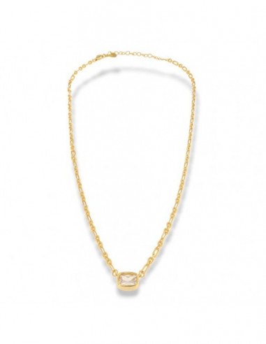 Collana Argento Dorato Punto Luce Zircone Bianco [492588d9]