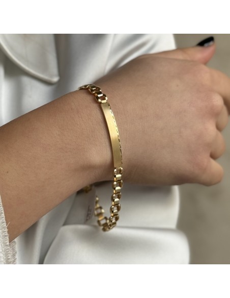 Bracciale Argento Dorato Piastra Centrale [6e1f3ed8]