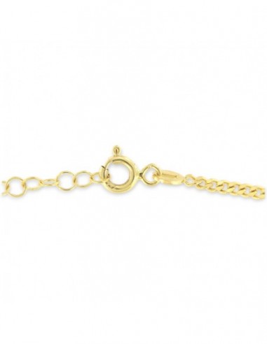 Collana Argento Dorato Zirconi Rettangolari Verdi [d4b75fd7]