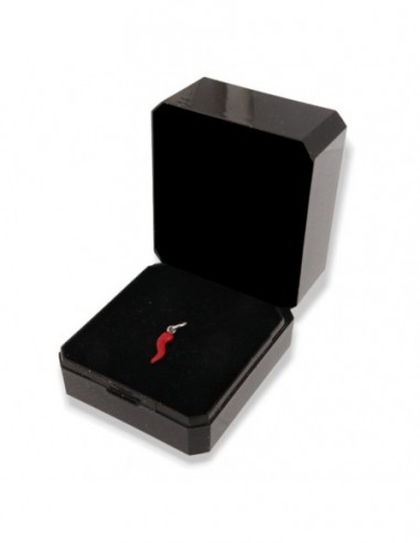 Ciondolo Argento Rodiato Corno Rosso 13,5MM [2c629e95]