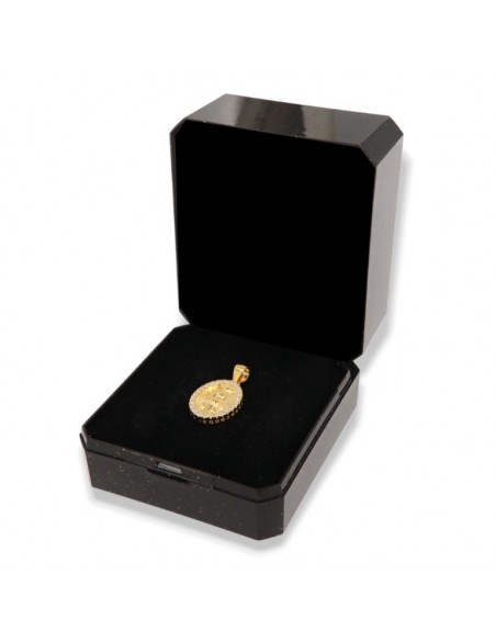 Ciondolo Argento Dorato Madonna Miracolosa Zirconi 1,5GR [adc58744]