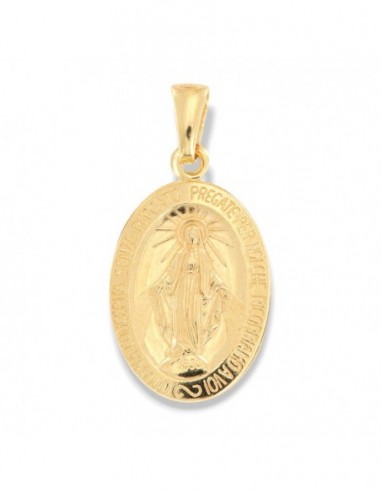 Ciondolo Argento Dorato Madonna Miracolosa 3,90Gr [5ecdd38d]