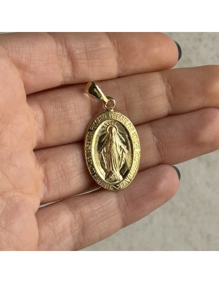 Ciondolo Argento Dorato Madonna Miracolosa 3,90Gr [84111780]