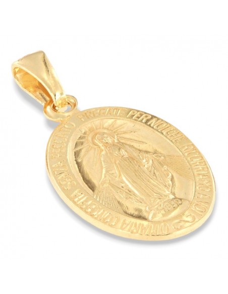 Ciondolo Argento Dorato Madonna Miracolosa 3,90Gr [330cd684]