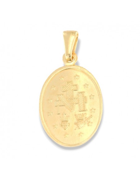 Ciondolo Argento Dorato Madonna Miracolosa 3,90Gr [365c919a]