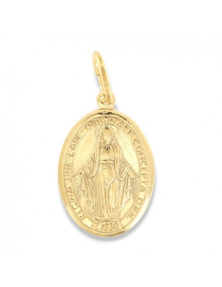 Ciondolo Argento Dorato Madonna Miracolosa 3,45Gr [e9d01289]