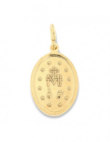 Ciondolo Argento Dorato Madonna Miracolosa 3,45Gr [b1f0499b]
