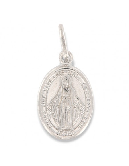 Ciondolo Argento Rodiato Madonna Miracolosa 2,30Gr [35a6169a]
