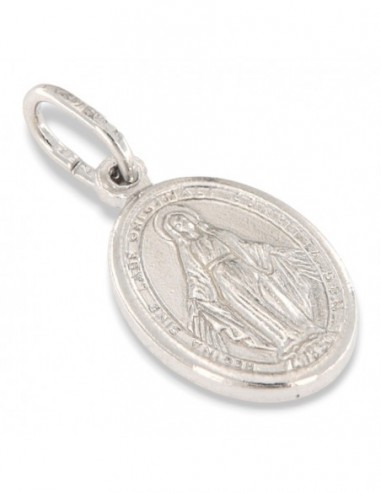 Ciondolo Argento Rodiato Madonna Miracolosa 2,30Gr [a8126c82]