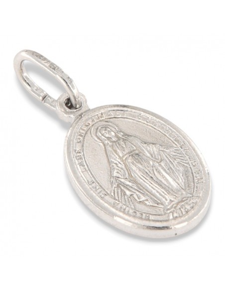 Ciondolo Argento Rodiato Madonna Miracolosa 2,30Gr [a8126c82]