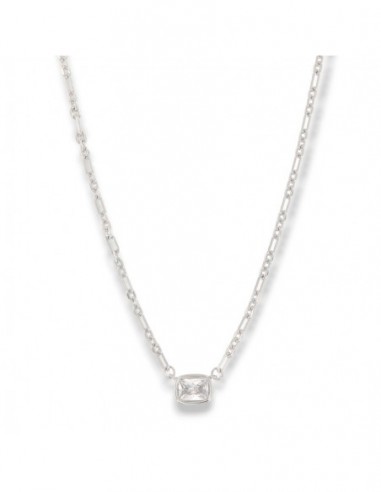 Collana Argento Rodiato Punto Luce Bianco [c8ed0db3]