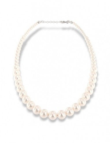 Collana Perle Degradè Sintetiche Chiusura Argento Rodiato [2e432594]