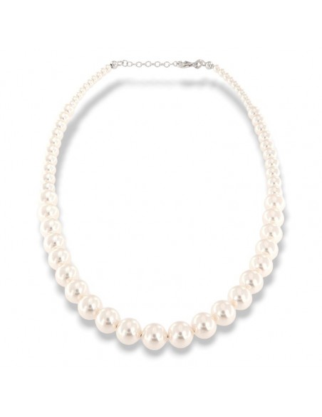 Collana Perle Degradè Sintetiche Chiusura Argento Rodiato [2e432594]