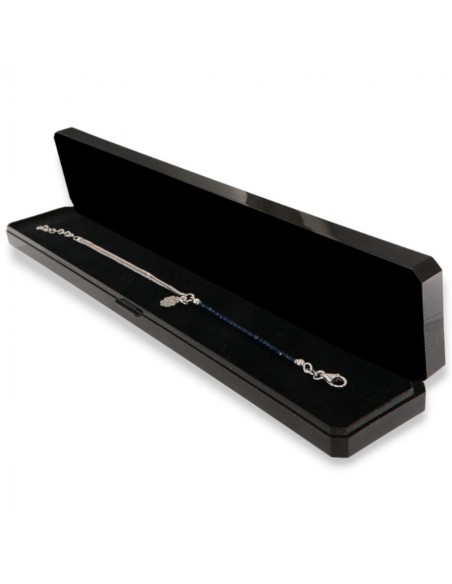 Bracciale Argento Rodiato Sfere Blu Quadrifoglio  Zirconi Bianchi [55207d18]