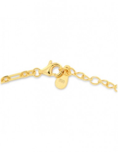 Collana Argento Dorato Punto Luce Verde [ada20ecf]