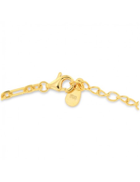Collana Argento Dorato Punto Luce Verde [ada20ecf]