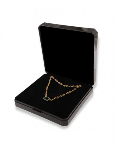 Collana Argento Dorato Punto Luce Verde [74844dc2]